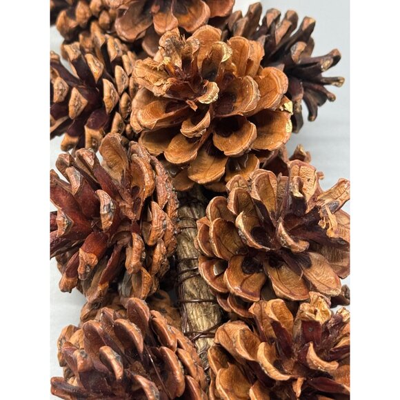 Natural Pinecone Bundle Jute Rope Hanger For Rustic Decor door or wall hanging - Picture 4 of 6